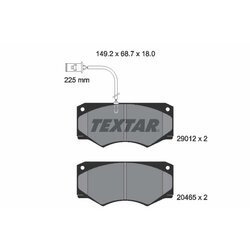Sada brzdových platničiek kotúčovej brzdy TEXTAR 2901201 - obr. 1