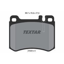 Sada brzdových platničiek kotúčovej brzdy TEXTAR 2102404