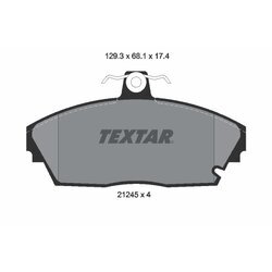 Sada brzdových platničiek kotúčovej brzdy TEXTAR 2124502