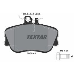 Sada brzdových platničiek kotúčovej brzdy TEXTAR 2143905