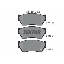 Sada brzdových platničiek kotúčovej brzdy TEXTAR 2165701