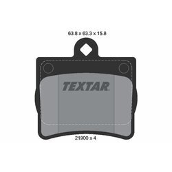 Sada brzdových platničiek kotúčovej brzdy TEXTAR 2190003