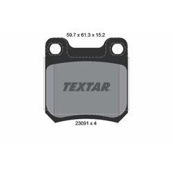 Sada brzdových platničiek kotúčovej brzdy TEXTAR 2309102
