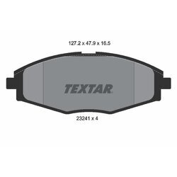 Sada brzdových platničiek kotúčovej brzdy TEXTAR 2324102