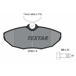 Sada brzdových platničiek kotúčovej brzdy TEXTAR 2342401