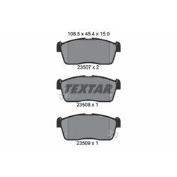 Sada brzdových platničiek kotúčovej brzdy TEXTAR 2350701