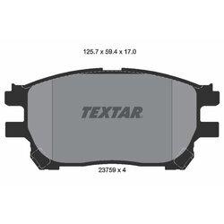 Sada brzdových platničiek kotúčovej brzdy TEXTAR 2375901