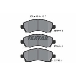Sada brzdových platničiek kotúčovej brzdy TEXTAR 2378001