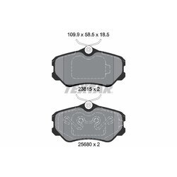 Sada brzdových platničiek kotúčovej brzdy TEXTAR 2381501