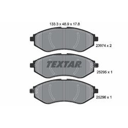 Sada brzdových platničiek kotúčovej brzdy TEXTAR 2397406