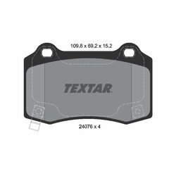 Sada brzdových platničiek kotúčovej brzdy TEXTAR 2407601