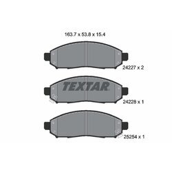 Sada brzdových platničiek kotúčovej brzdy TEXTAR 2422704