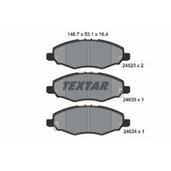 Sada brzdových platničiek kotúčovej brzdy TEXTAR 2452301