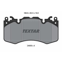 Sada brzdových platničiek kotúčovej brzdy TEXTAR 2465901