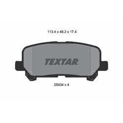 Sada brzdových platničiek kotúčovej brzdy TEXTAR 2543403