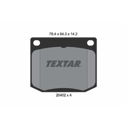 Sada brzdových platničiek kotúčovej brzdy TEXTAR 2040201