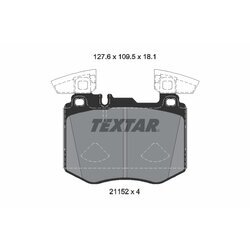 Sada brzdových platničiek kotúčovej brzdy TEXTAR 2115201