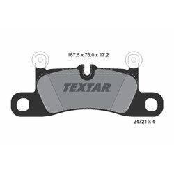 Sada brzdových platničiek kotúčovej brzdy TEXTAR 2472101