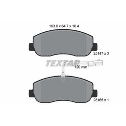 Sada brzdových platničiek kotúčovej brzdy TEXTAR 2514701