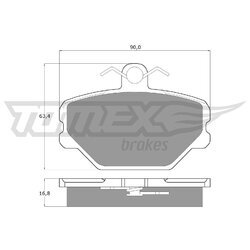 Sada brzdových platničiek kotúčovej brzdy TOMEX Brakes TX 10-39