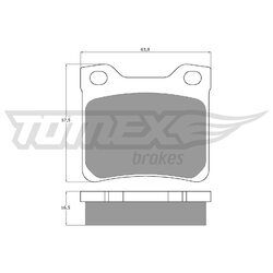 Sada brzdových platničiek kotúčovej brzdy TOMEX Brakes TX 11-94