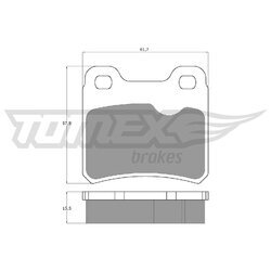 Sada brzdových platničiek kotúčovej brzdy TOMEX Brakes TX 13-49
