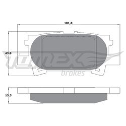 Sada brzdových platničiek kotúčovej brzdy TOMEX Brakes TX 17-64