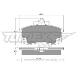 Sada brzdových platničiek kotúčovej brzdy TOMEX Brakes TX 10-361