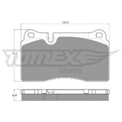 Sada brzdových platničiek kotúčovej brzdy TOMEX Brakes TX 14-73