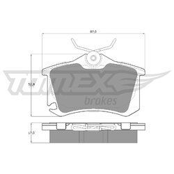 Sada brzdových platničiek kotúčovej brzdy TOMEX Brakes TX 15-22