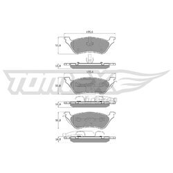 Sada brzdových platničiek kotúčovej brzdy TOMEX Brakes TX 15-31
