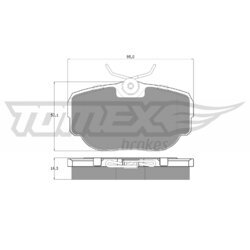 Sada brzdových platničiek kotúčovej brzdy TOMEX Brakes TX 15-59