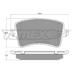 Sada brzdových platničiek kotúčovej brzdy TOMEX Brakes TX 15-81