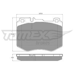 Sada brzdových platničiek kotúčovej brzdy TOMEX Brakes TX 18-52