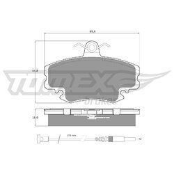 Sada brzdových platničiek kotúčovej brzdy TOMEX Brakes TX 11-78