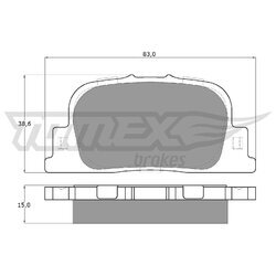 Sada brzdových platničiek kotúčovej brzdy TOMEX Brakes TX 13-71