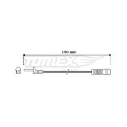 Výstražný kontakt opotrebenia brzdového obloženia TOMEX Brakes TX 30-09