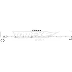 Výstražný kontakt opotrebenia brzdového obloženia TOMEX Brakes TX 31-18