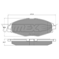Sada brzdových platničiek kotúčovej brzdy TOMEX Brakes TX 10-80