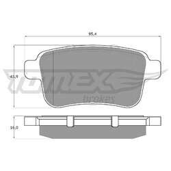 Sada brzdových platničiek kotúčovej brzdy TOMEX Brakes TX 15-85