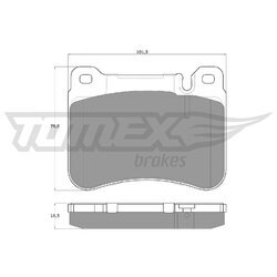 Sada brzdových platničiek kotúčovej brzdy TOMEX Brakes TX 16-20