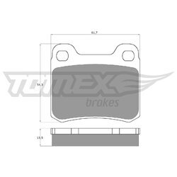 Sada brzdových platničiek kotúčovej brzdy TOMEX Brakes TX 10-37