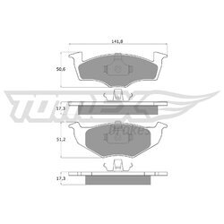 Sada brzdových platničiek kotúčovej brzdy TOMEX Brakes TX 10-85