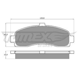 Sada brzdových platničiek kotúčovej brzdy TOMEX Brakes TX 11-10