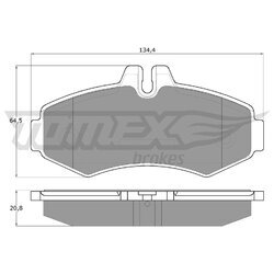 Sada brzdových platničiek kotúčovej brzdy TOMEX Brakes TX 12-23
