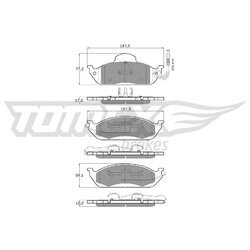 Sada brzdových platničiek kotúčovej brzdy TOMEX Brakes TX 12-83
