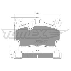 Sada brzdových platničiek kotúčovej brzdy TOMEX Brakes TX 14-76