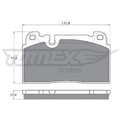 Sada brzdových platničiek kotúčovej brzdy TOMEX Brakes TX 17-14