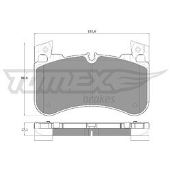 Sada brzdových platničiek kotúčovej brzdy TOMEX Brakes TX 19-53