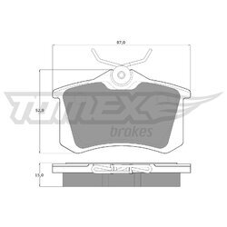 Sada brzdových platničiek kotúčovej brzdy TOMEX Brakes TX 10-78